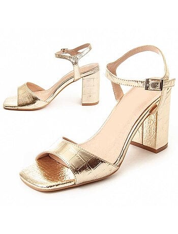 Sandalo Con Tacco Materiale Sintetico Montevita
