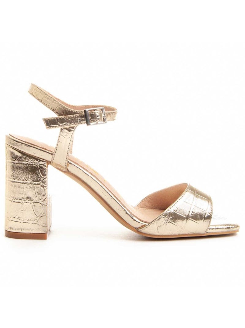 Sandalo Con Tacco Materiale Sintetico Montevita Dorato/Oro - Kiabi