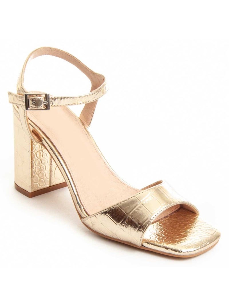 Sandalo Con Tacco Materiale Sintetico Montevita Dorato/Oro - Kiabi