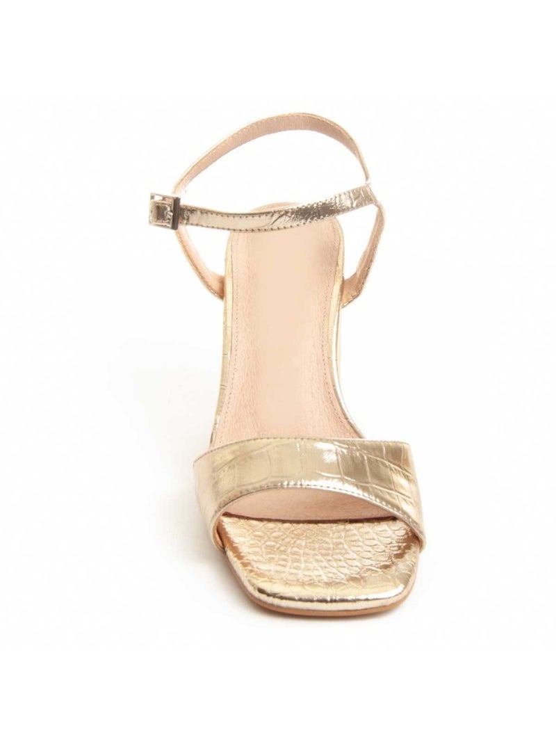 Sandalo Con Tacco Materiale Sintetico Montevita Dorato/Oro - Kiabi