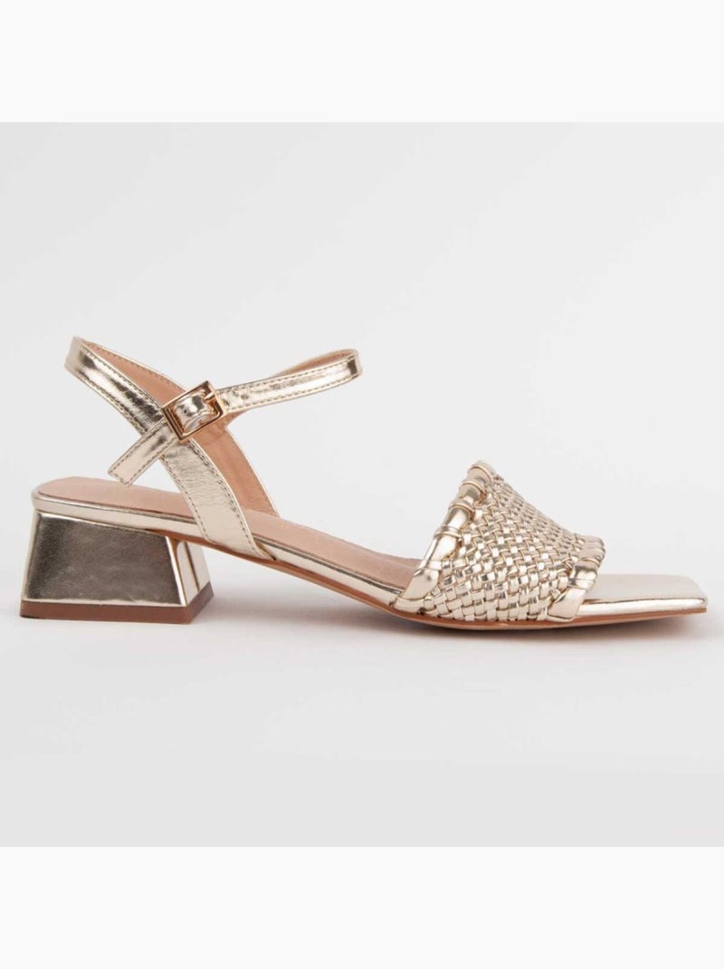 Sandalo Con Tacco Materiale Sintetico Montevita Dorato/Oro - Kiabi