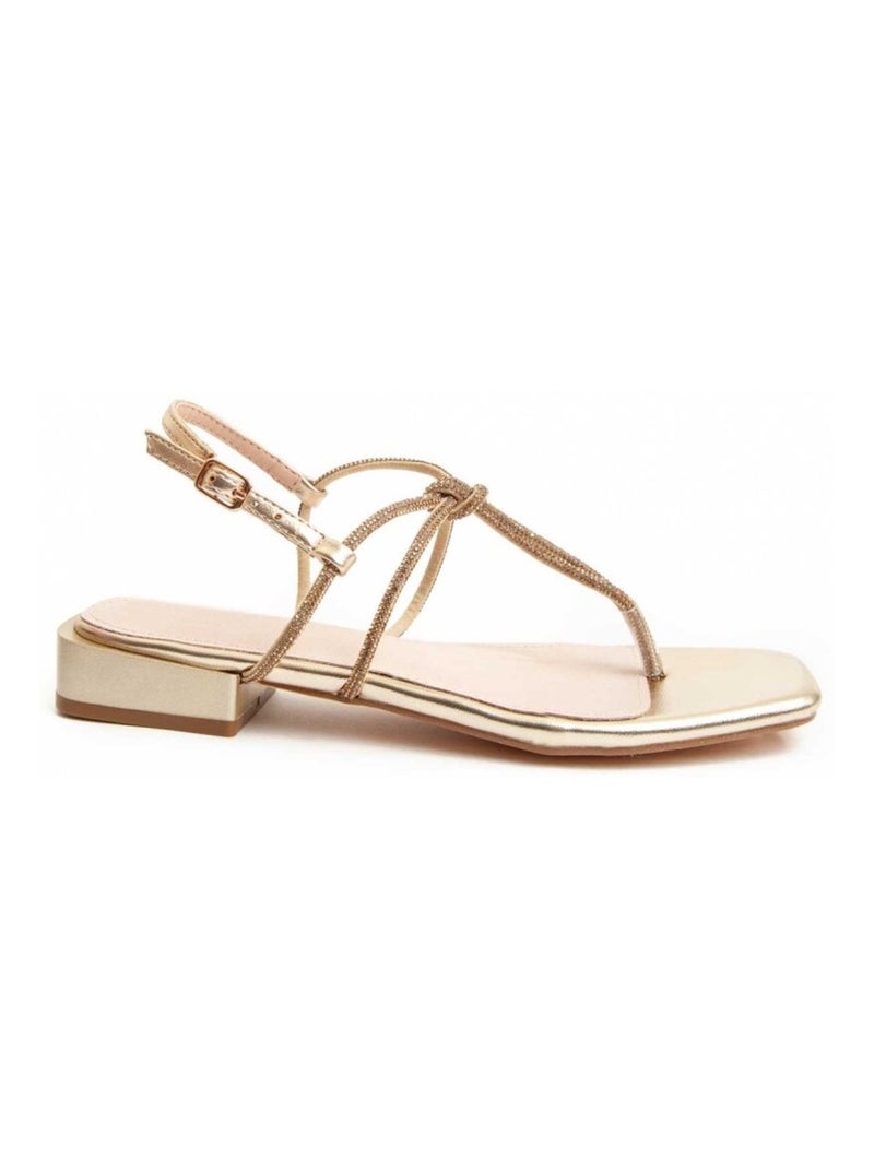Sandalo Con Tacco Materiale Sintetico Montevita Dorato/Oro - Kiabi