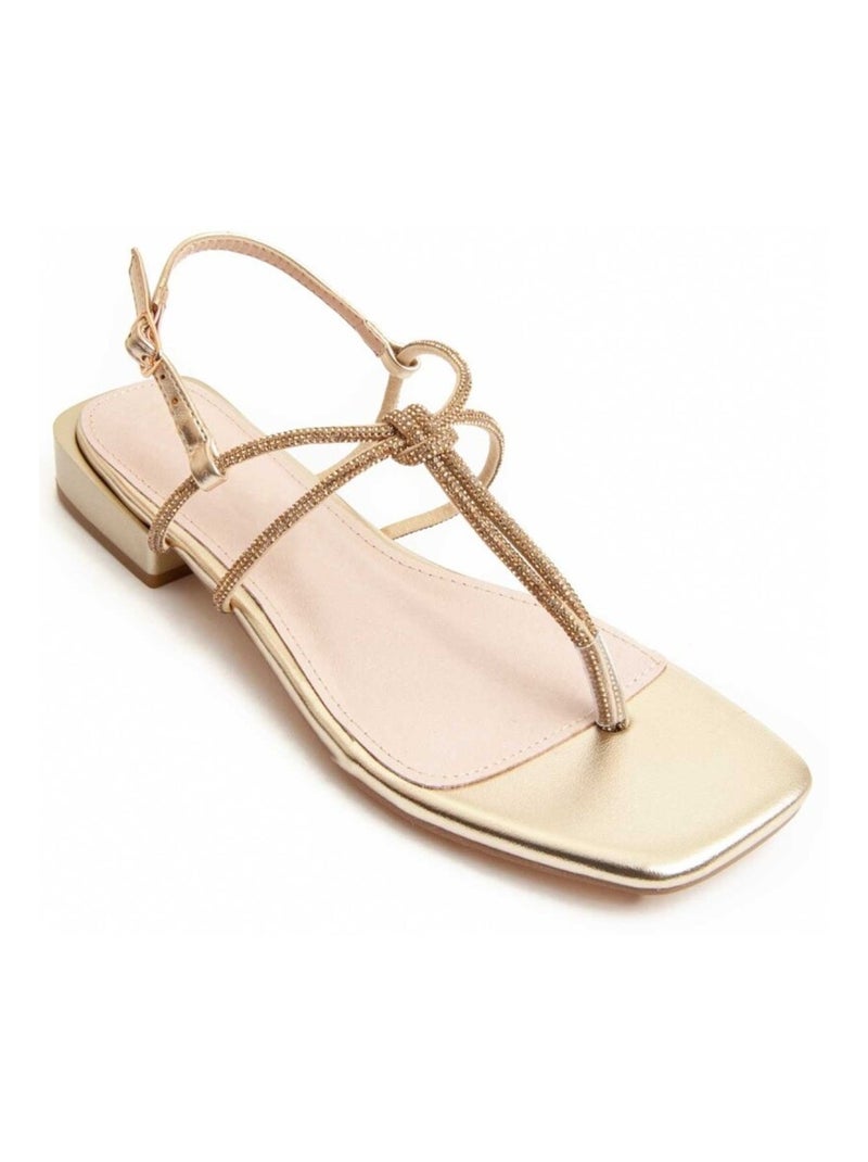 Sandalo Con Tacco Materiale Sintetico Montevita Dorato/Oro - Kiabi