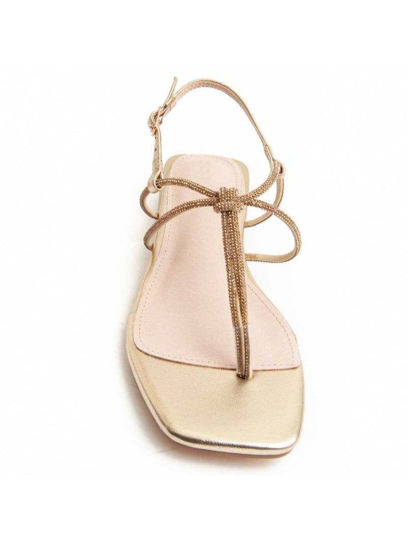 Sandalo Con Tacco Materiale Sintetico Montevita Dorato/Oro - Kiabi