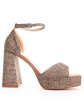 Sandalo Con Tacco Materiale Sintetico Montevita