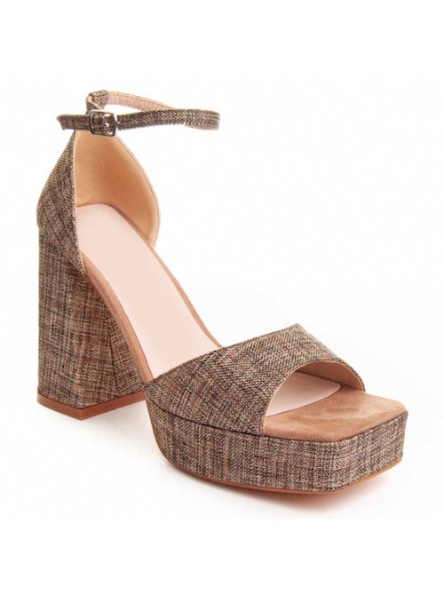 Sandalo Con Tacco Materiale Sintetico Montevita - Kiabi