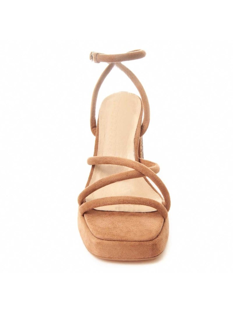 Sandalo Con Tacco Materiale Sintetico Montevita Marrone - Kiabi