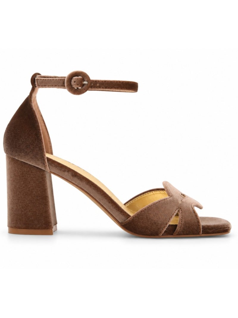 Sandalo con tacco materiale sintetico montevita Marrone - Kiabi