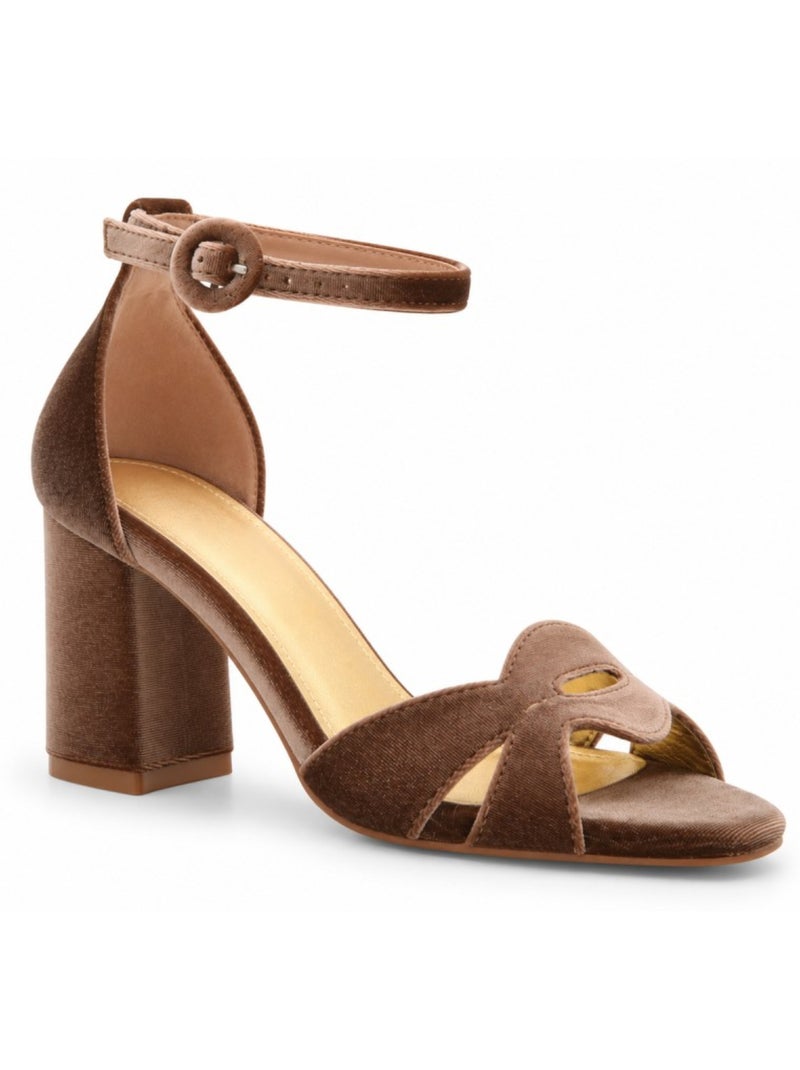 Sandalo con tacco materiale sintetico montevita Marrone - Kiabi