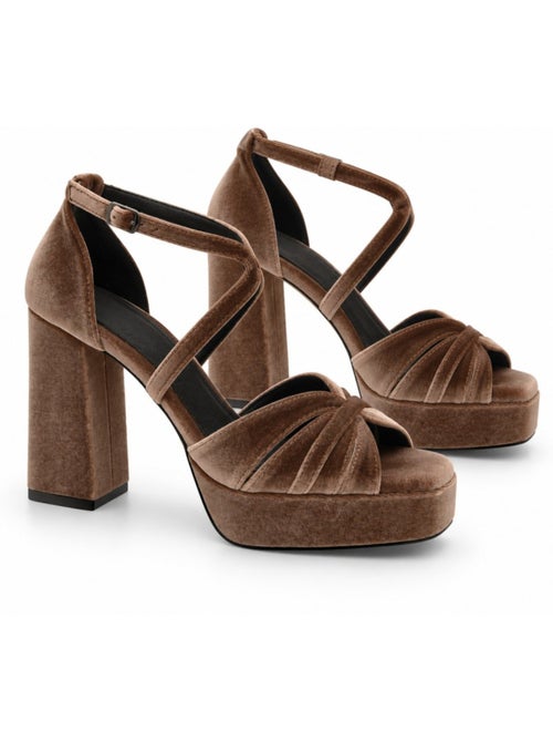 Sandalo con tacco materiale sintetico montevita - Kiabi