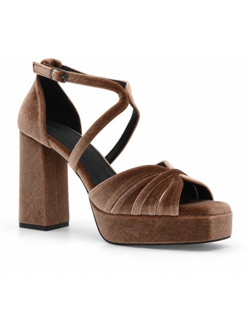 Sandalo con tacco materiale sintetico montevita - Kiabi