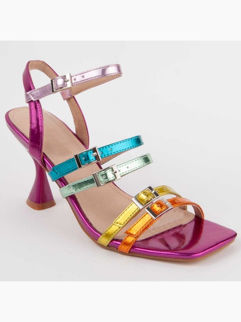 Sandalo Con Tacco Materiale Sintetico Montevita Multicolore - Kiabi