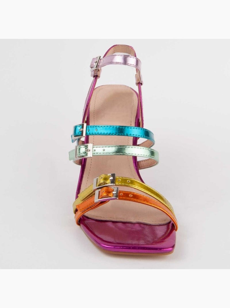 Sandalo Con Tacco Materiale Sintetico Montevita Multicolore - Kiabi