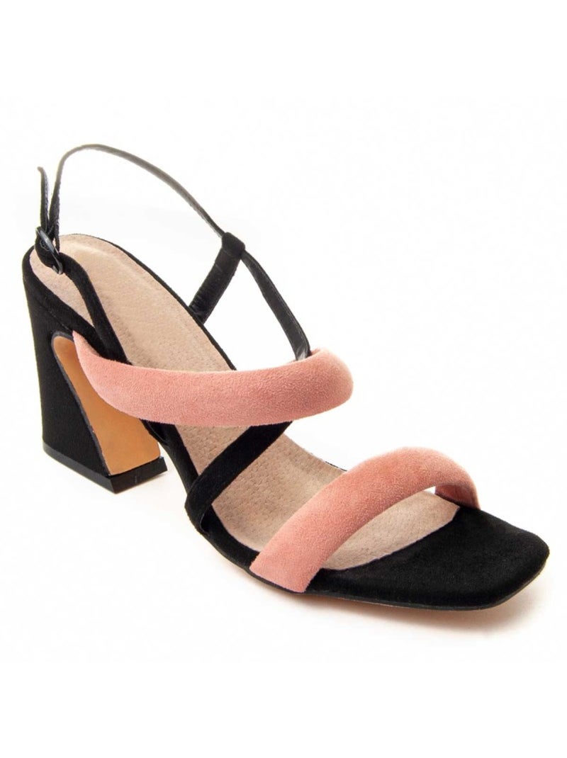 Sandalo Con Tacco Materiale Sintetico Montevita Nero - Kiabi