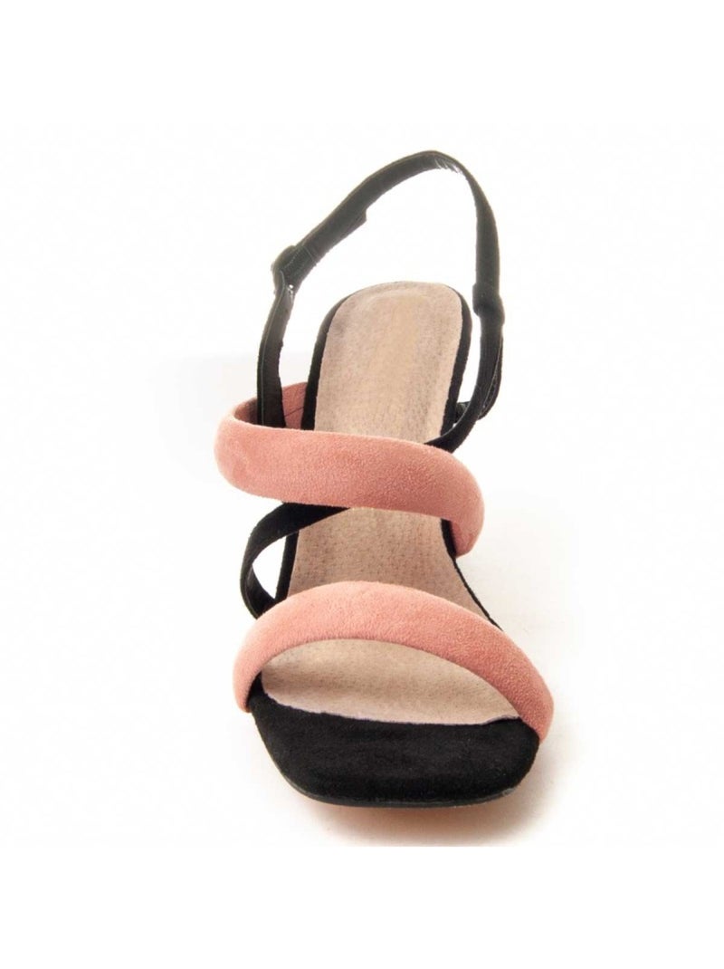 Sandalo Con Tacco Materiale Sintetico Montevita Nero - Kiabi