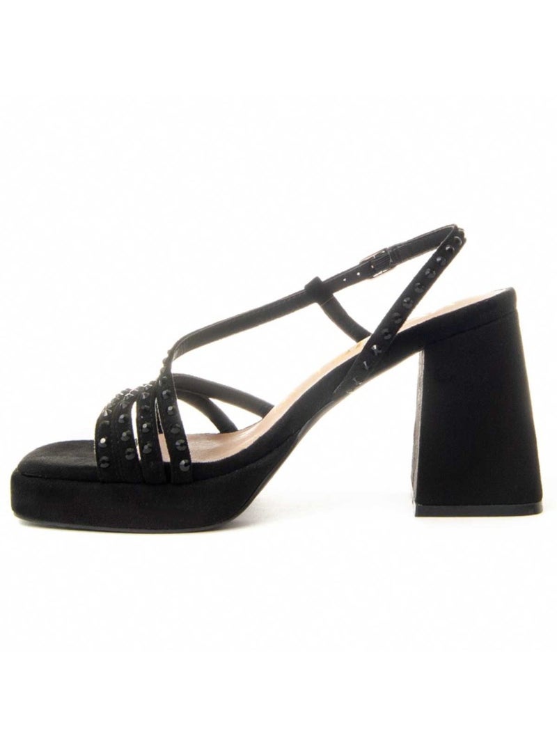 Sandalo Con Tacco Materiale Sintetico Montevita Nero - Kiabi