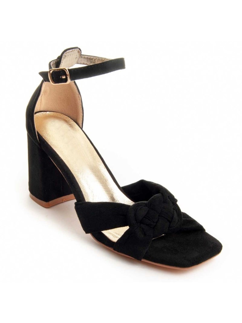 Sandalo Con Tacco Materiale Sintetico Montevita Nero - Kiabi