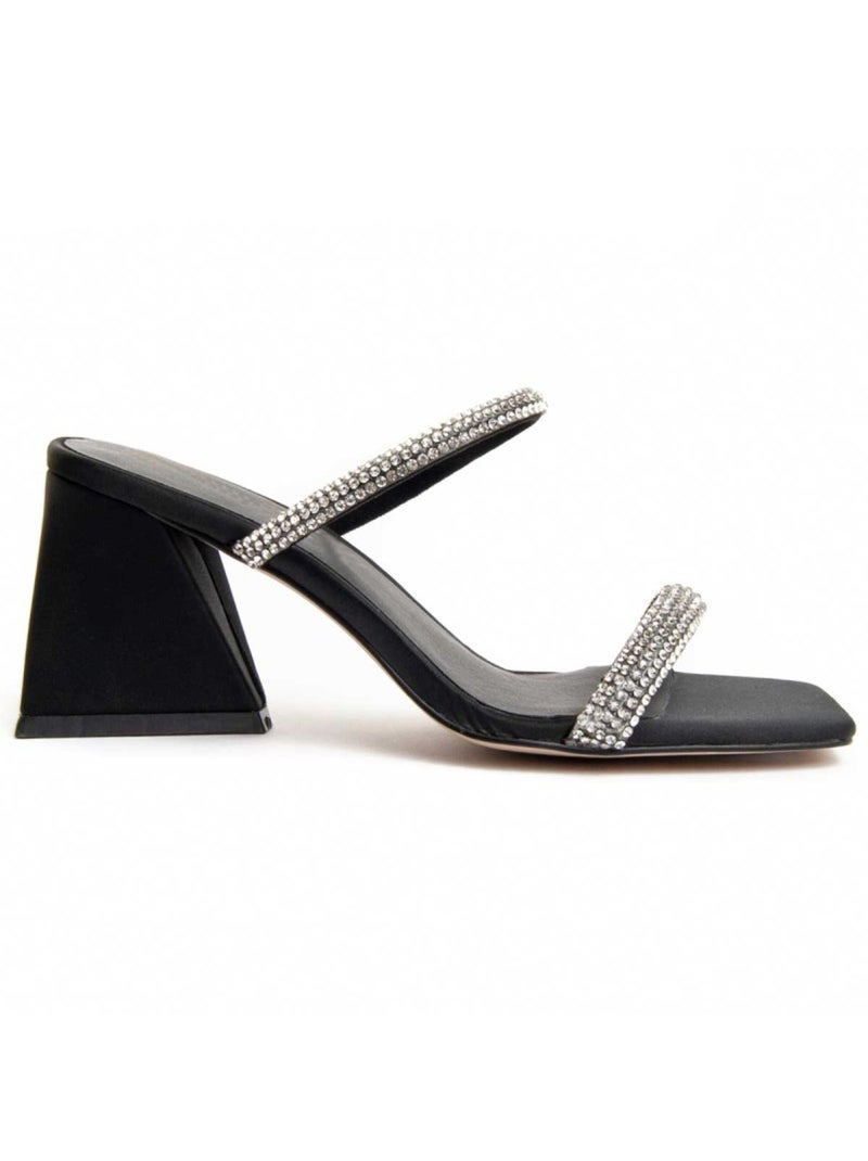 Sandalo Con Tacco Materiale Sintetico Montevita Nero - Kiabi