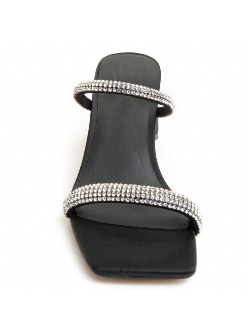 Sandalo Con Tacco Materiale Sintetico Montevita Nero - Kiabi
