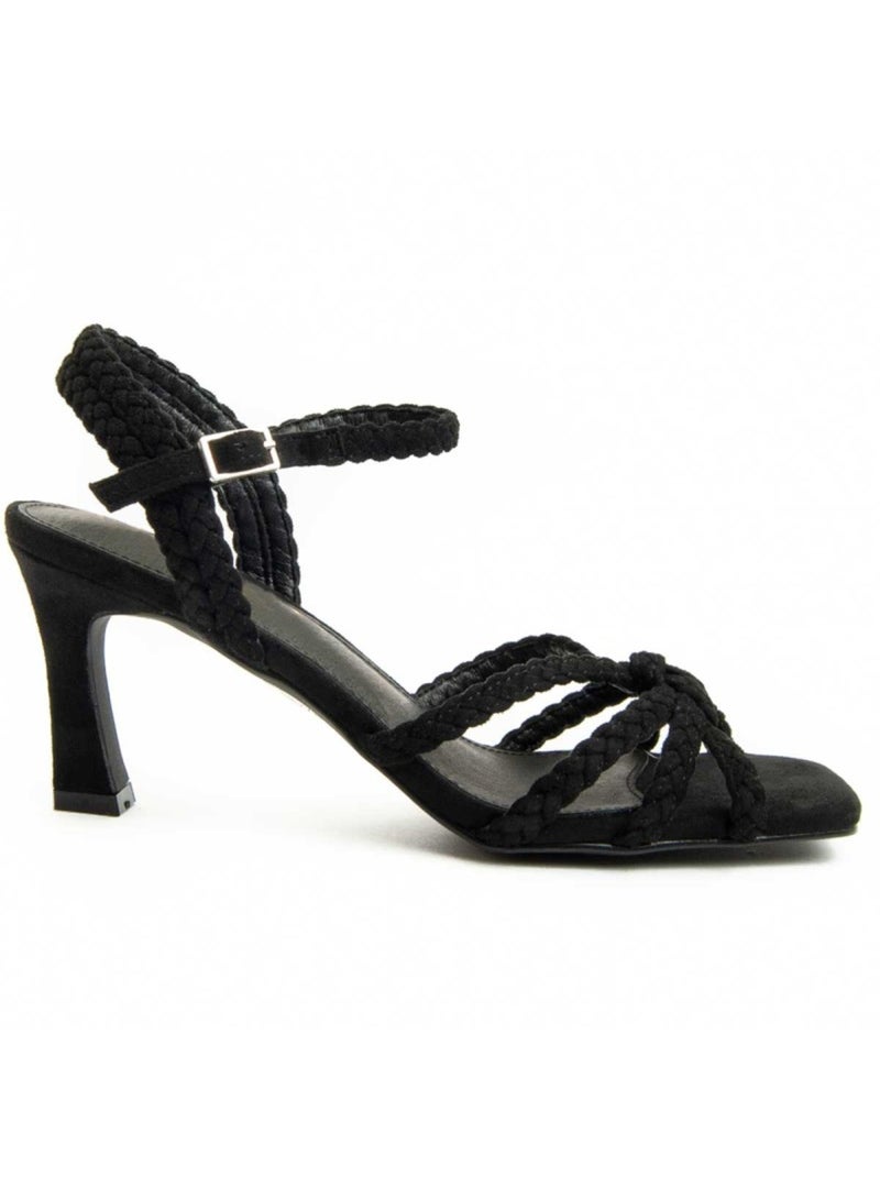 Sandalo Con Tacco Materiale Sintetico Montevita Nero - Kiabi