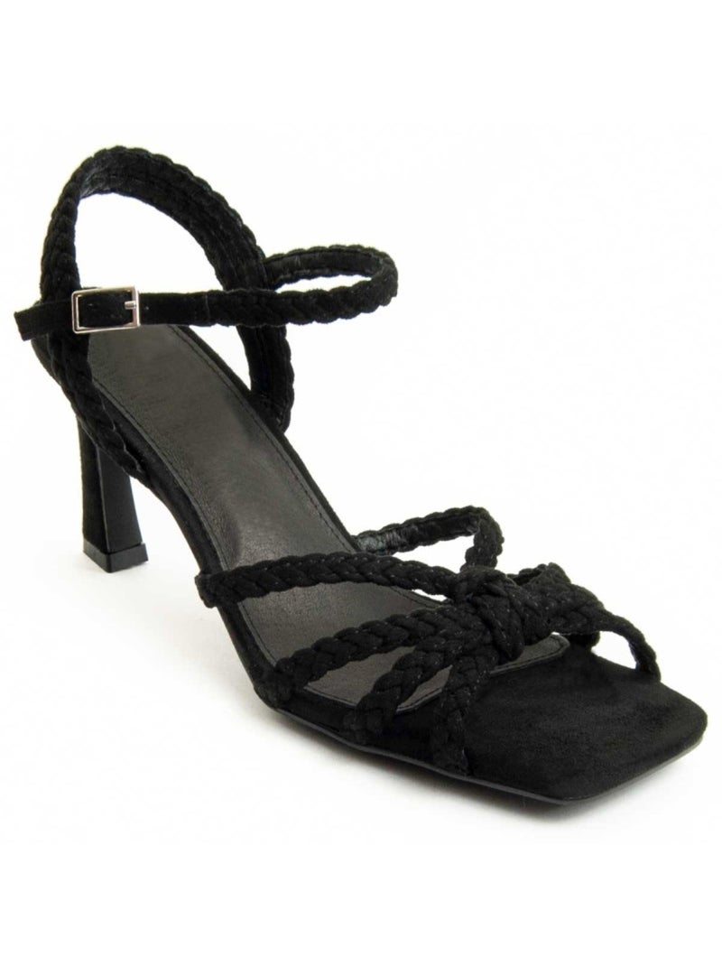 Sandalo Con Tacco Materiale Sintetico Montevita Nero - Kiabi