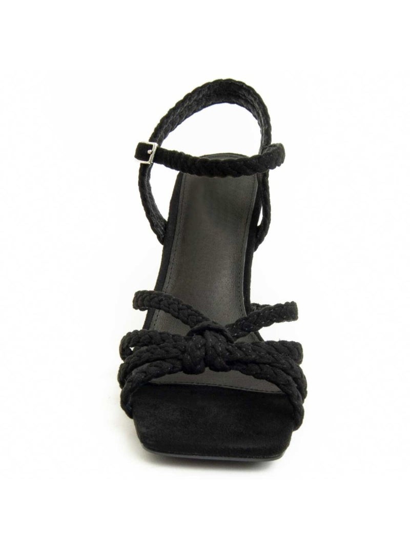 Sandalo Con Tacco Materiale Sintetico Montevita Nero - Kiabi