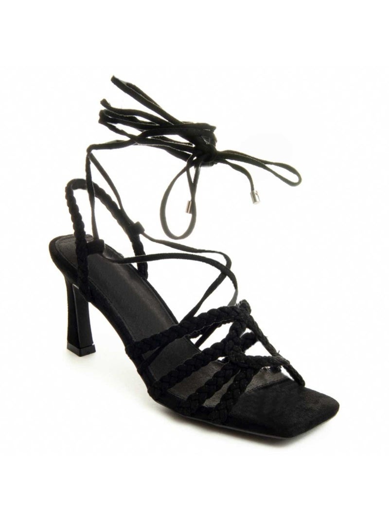 Sandalo Con Tacco Materiale Sintetico Montevita Nero - Kiabi
