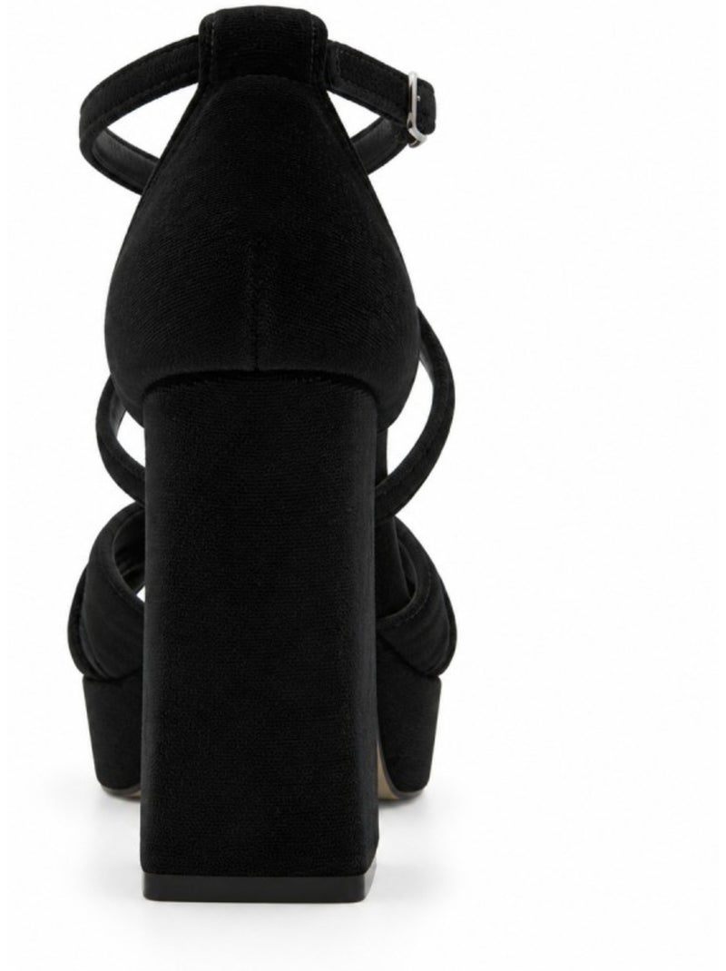 Sandalo con tacco materiale sintetico montevita Nero - Kiabi