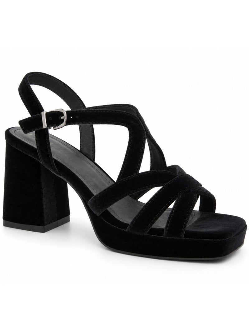 Sandalo con tacco materiale sintetico montevita Nero - Kiabi