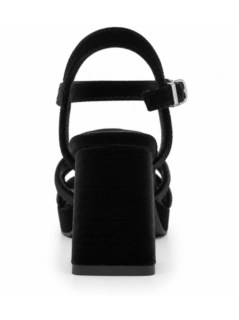 Sandalo con tacco materiale sintetico montevita Nero - Kiabi