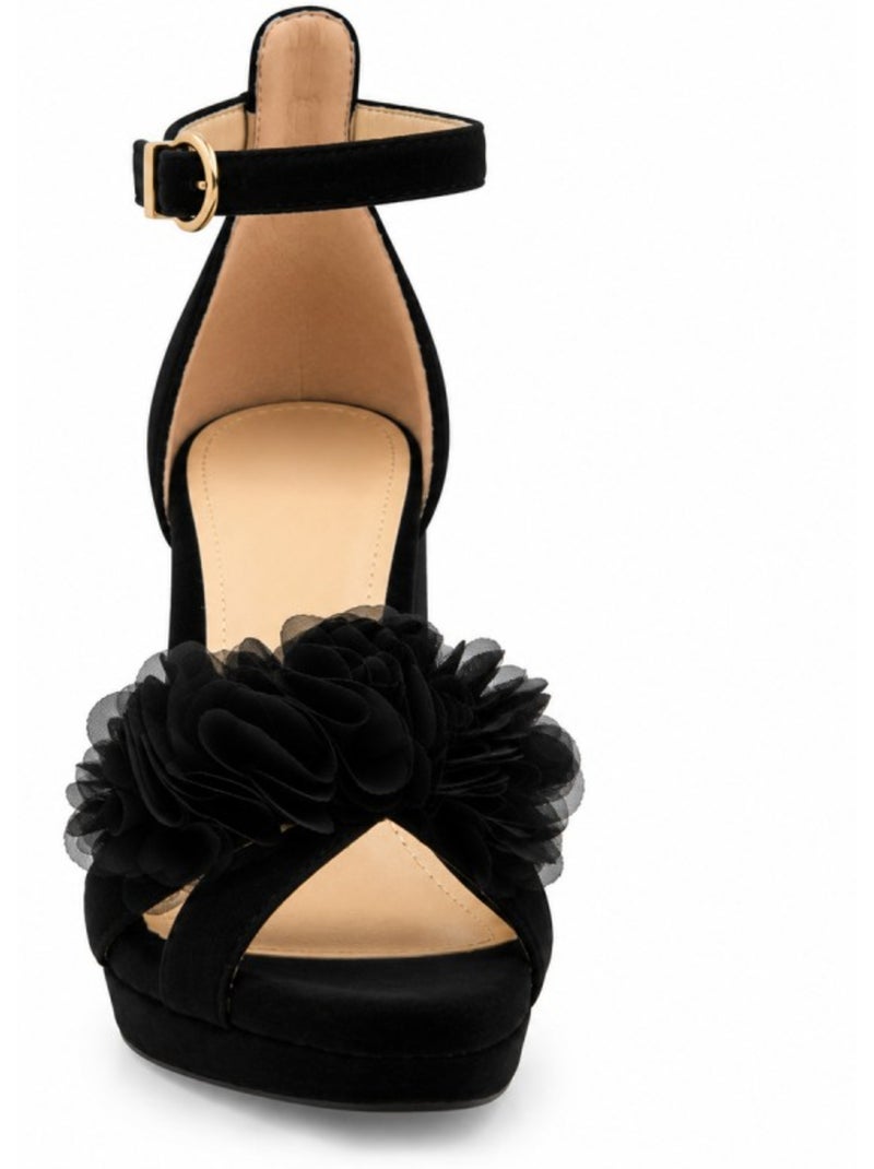 Sandalo con tacco materiale sintetico montevita Nero - Kiabi