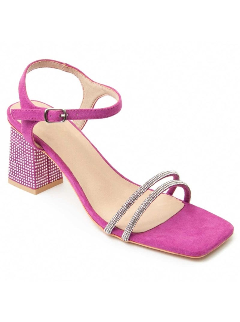 Sandalo Con Tacco Materiale Sintetico Montevita Rosa - Kiabi
