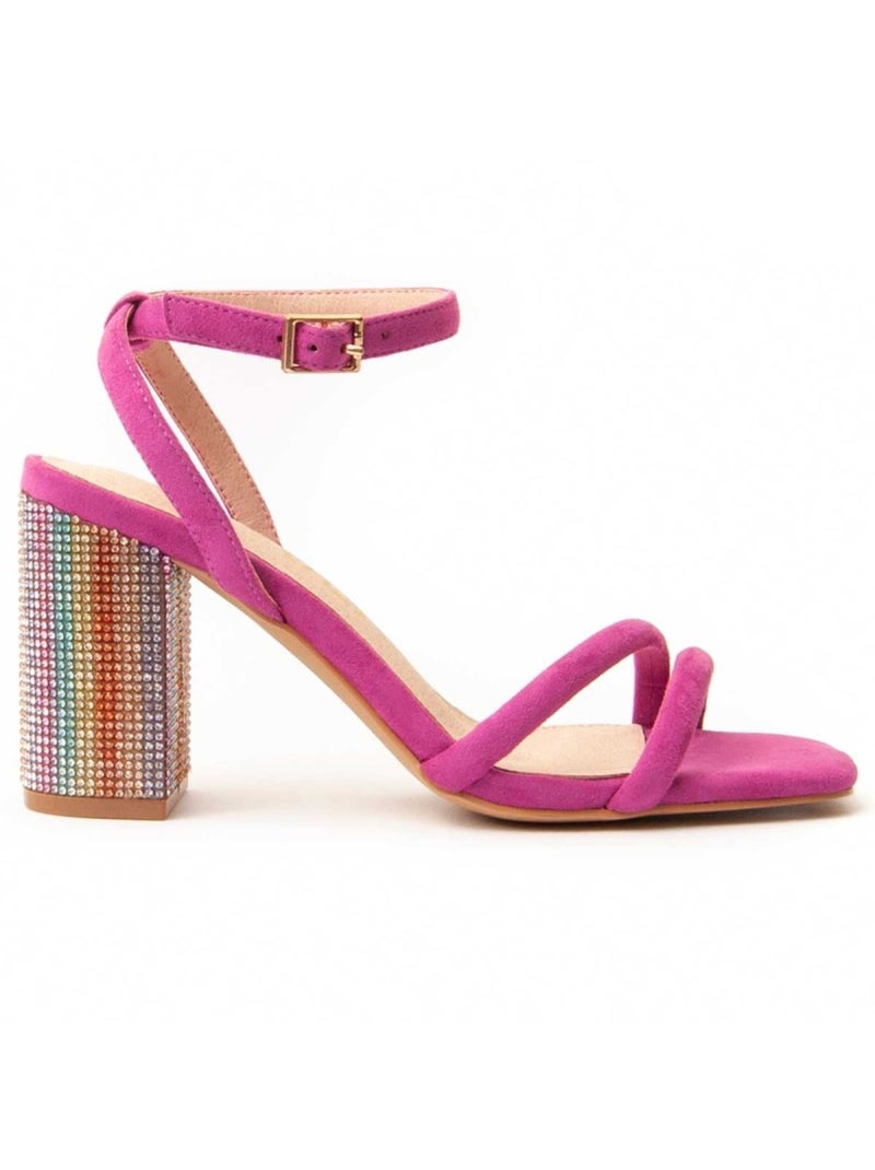 Sandalo Con Tacco Materiale Sintetico Montevita Rosa - Kiabi