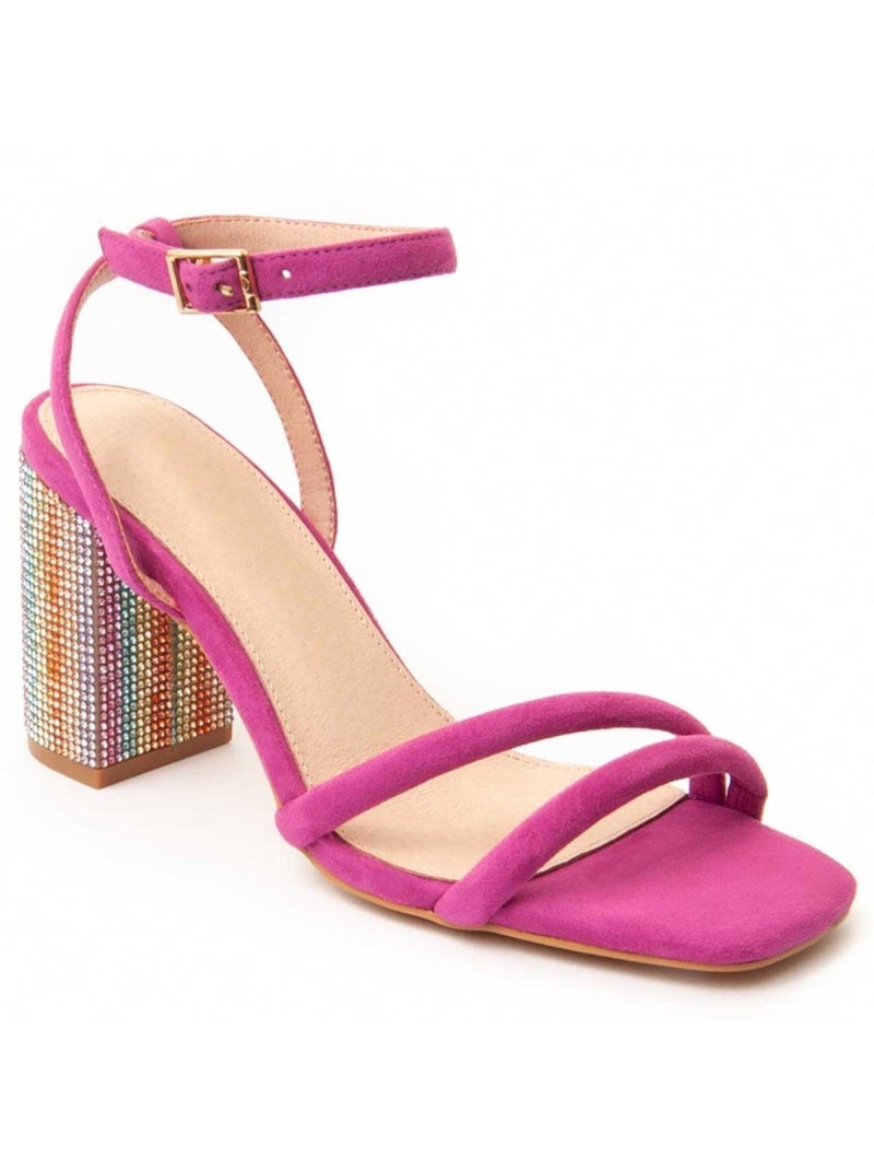 Sandalo Con Tacco Materiale Sintetico Montevita Rosa - Kiabi