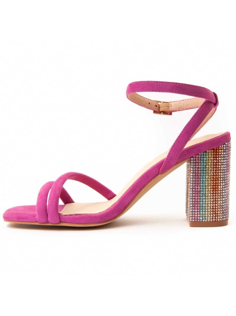 Sandalo Con Tacco Materiale Sintetico Montevita Rosa - Kiabi