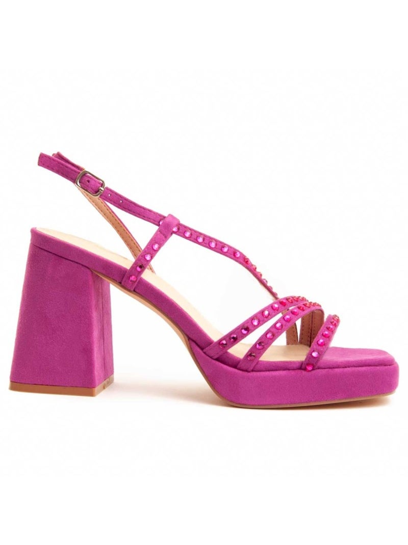 Sandalo Con Tacco Materiale Sintetico Montevita Rosa - Kiabi