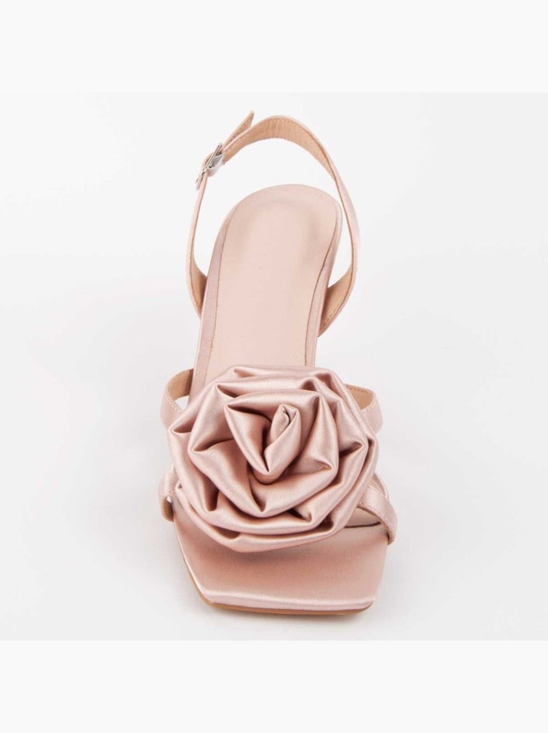 Sandalo Con Tacco Materiale Sintetico Montevita Rosa - Kiabi