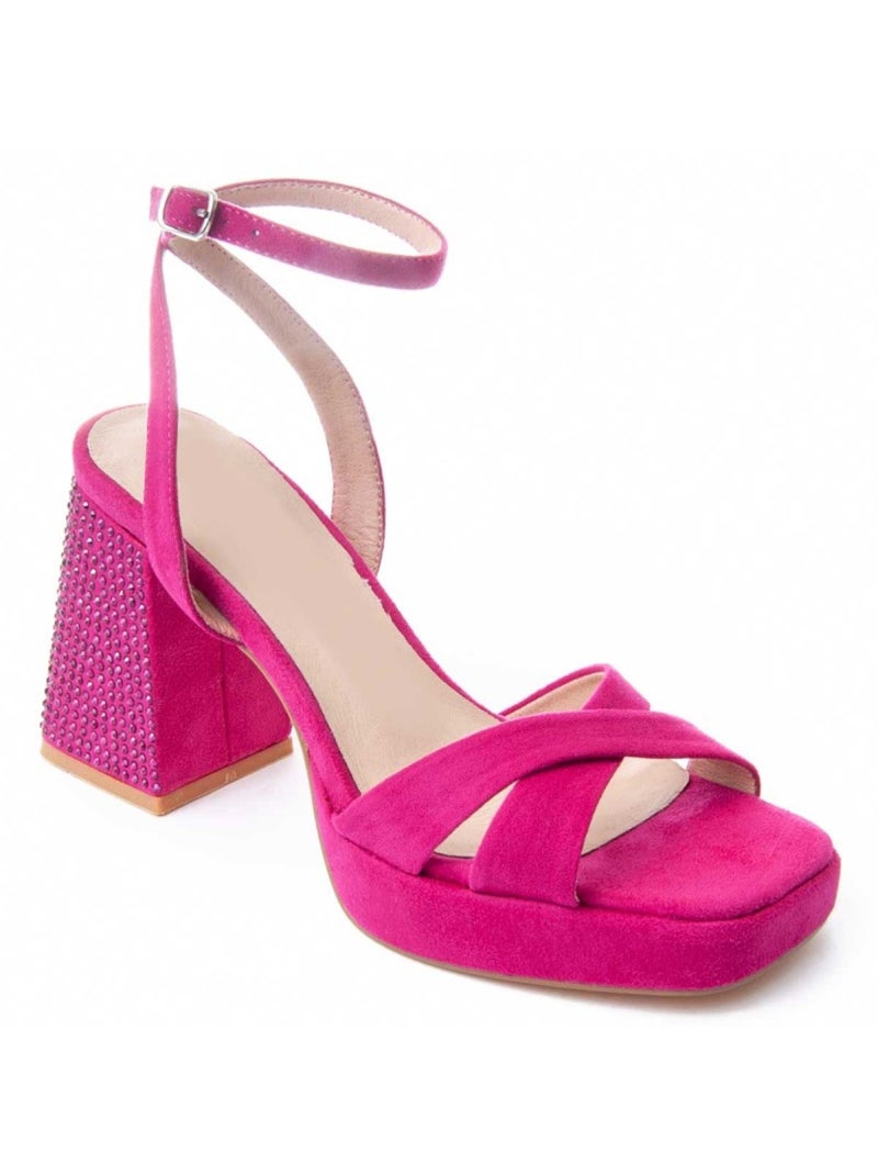 Sandalo Con Tacco Materiale Sintetico Montevita Rosa - Kiabi
