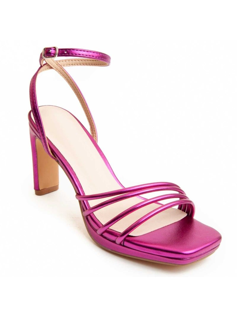 Sandalo Con Tacco Materiale Sintetico Montevita Rosa - Kiabi