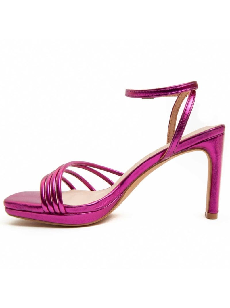 Sandalo Con Tacco Materiale Sintetico Montevita Rosa - Kiabi