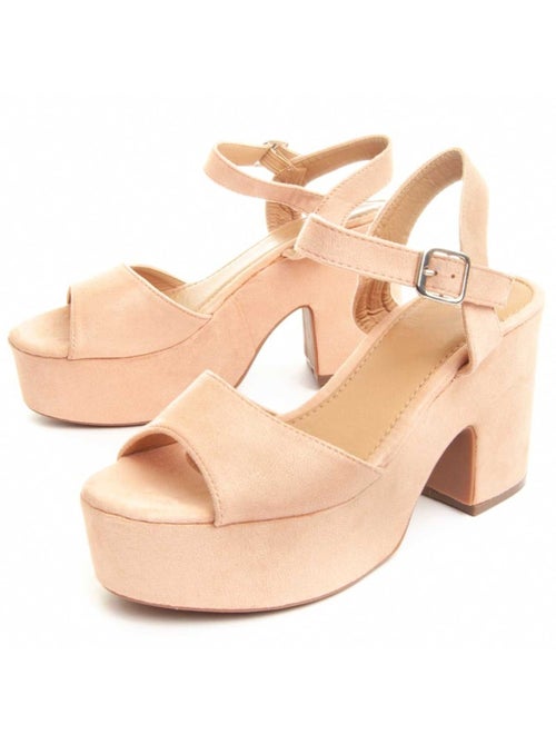 Sandalo Con Tacco Materiale Sintetico Montevita - Kiabi Sandalo Con Tacco Materiale Sintetico Montevita - Kiabi