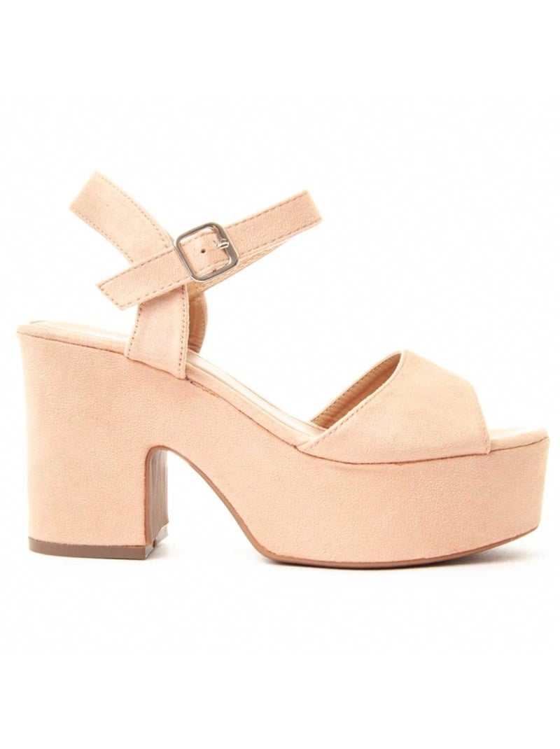 Sandalo Con Tacco Materiale Sintetico Montevita Rosa - Kiabi