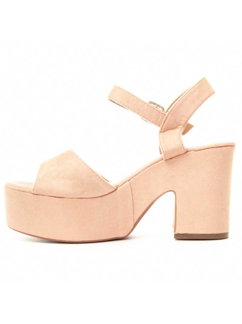 Sandalo Con Tacco Materiale Sintetico Montevita Rosa - Kiabi