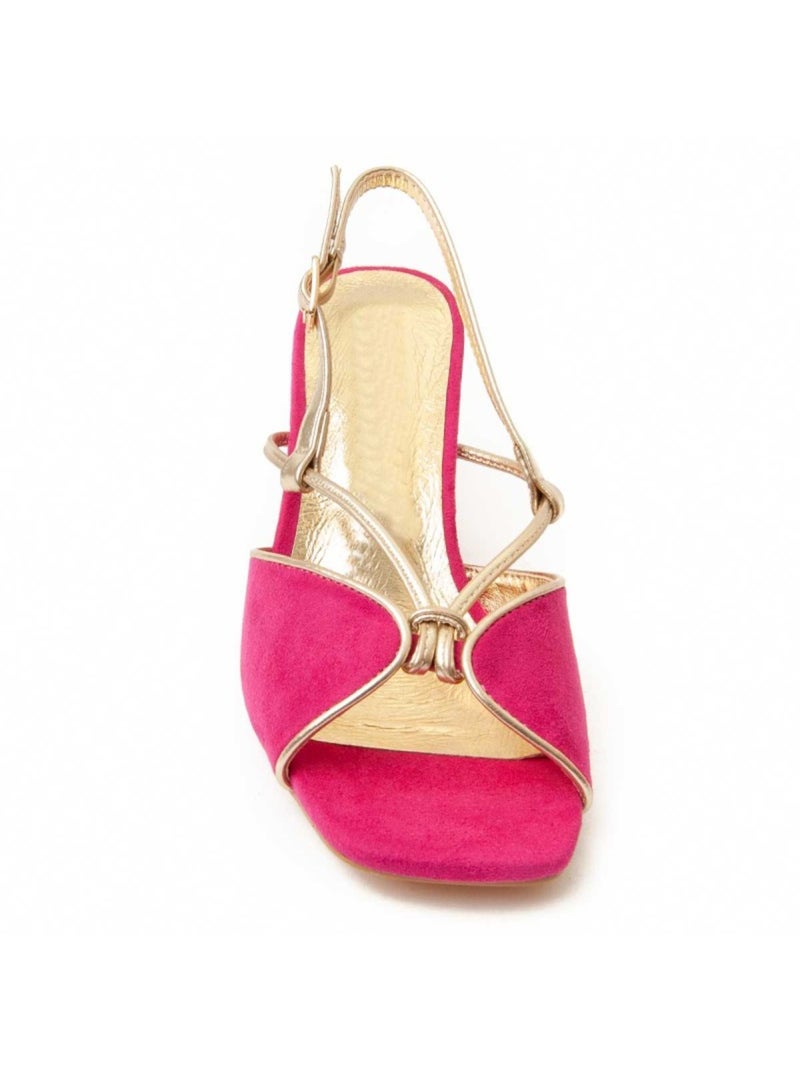 Sandalo Con Tacco Materiale Sintetico Montevita Rosa - Kiabi