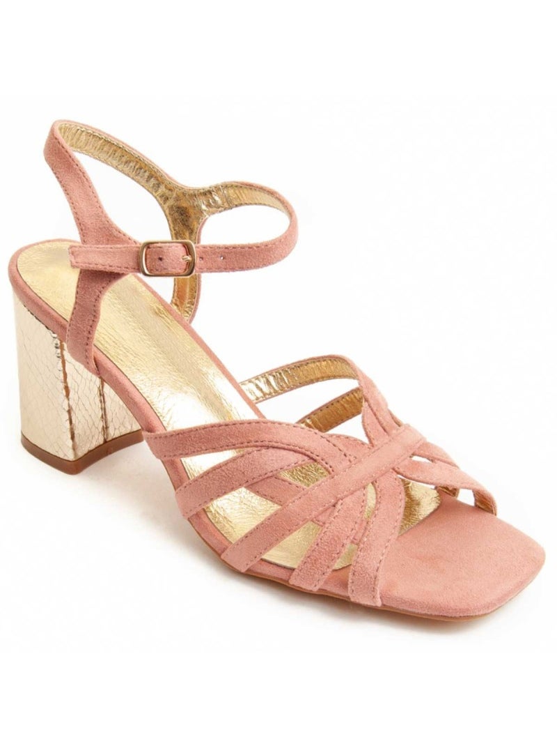Sandalo Con Tacco Materiale Sintetico Montevita Rosa - Kiabi