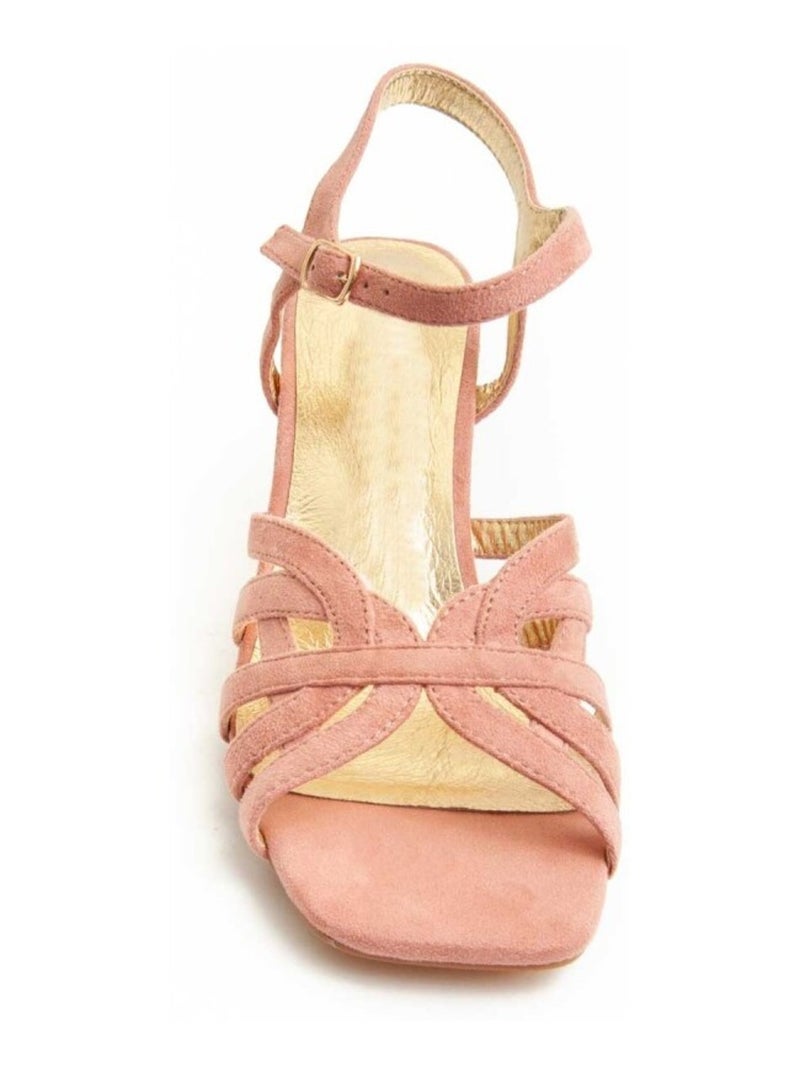 Sandalo Con Tacco Materiale Sintetico Montevita Rosa - Kiabi