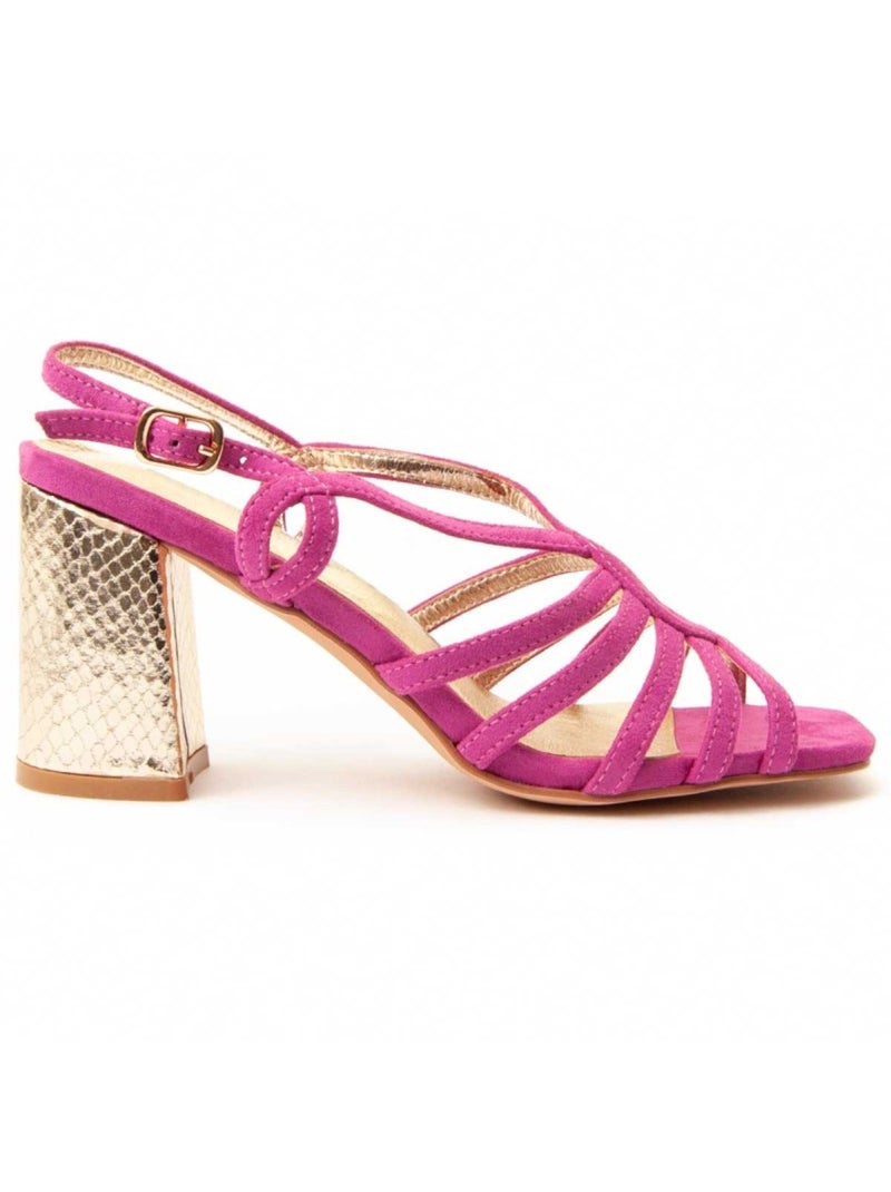 Sandalo Con Tacco Materiale Sintetico Montevita Rosa - Kiabi