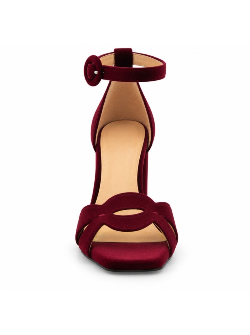 Sandalo con tacco materiale sintetico montevita Rosso - Kiabi