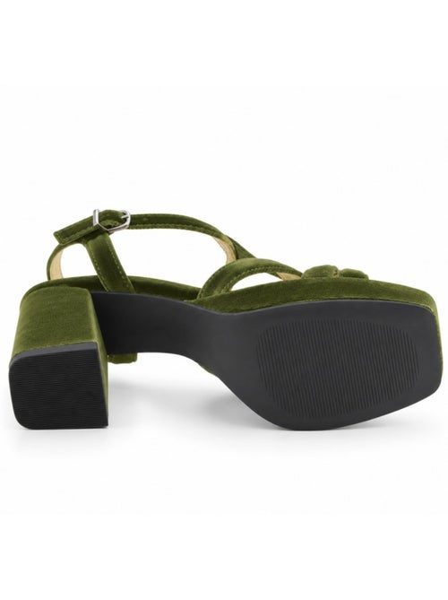 Sandalo con tacco materiale sintetico montevita - Kiabi