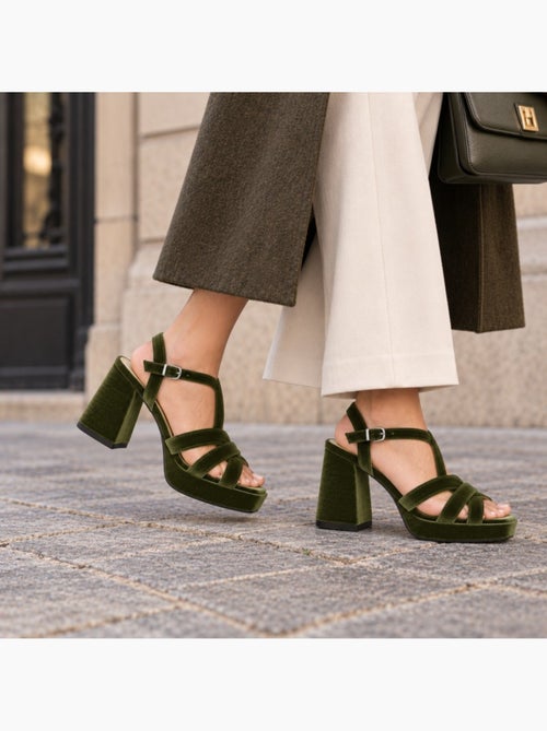 Sandalo con tacco materiale sintetico montevita - Kiabi